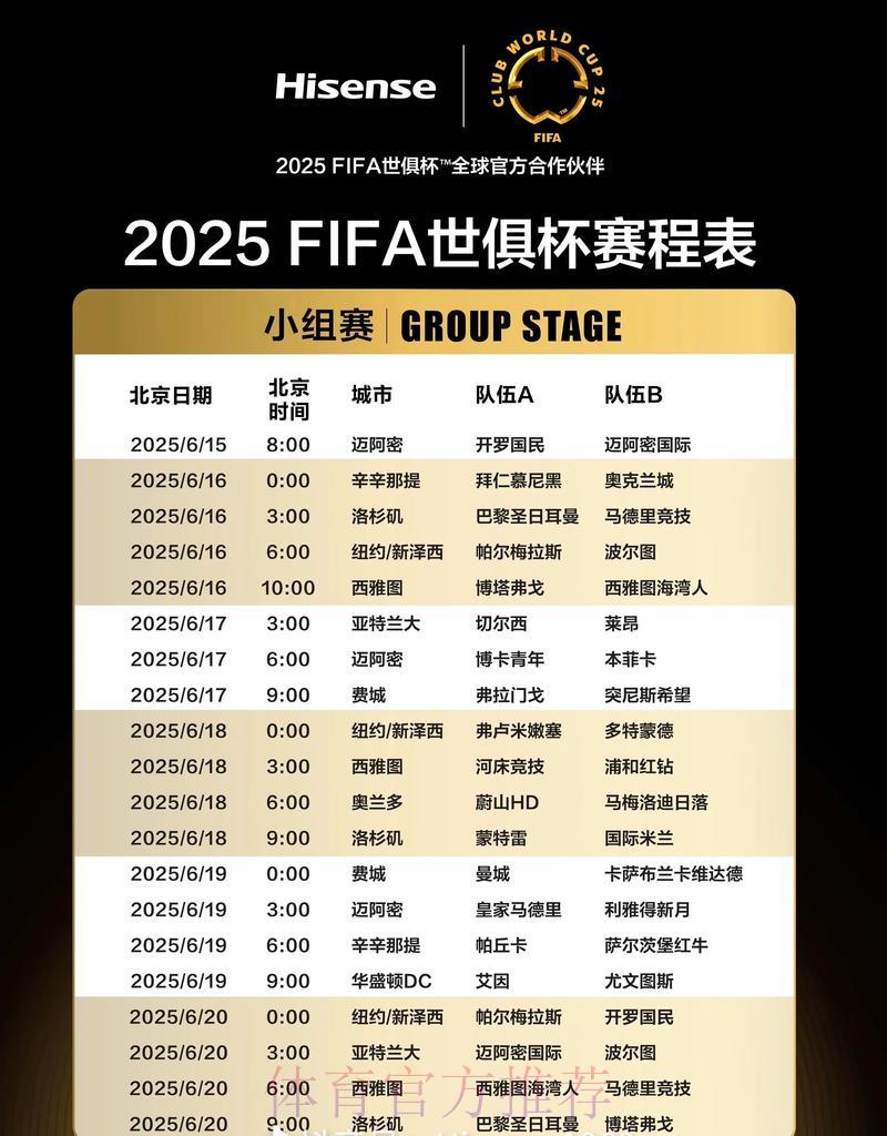 世界杯赛程规划：赛事时间布局与冲突深度解析